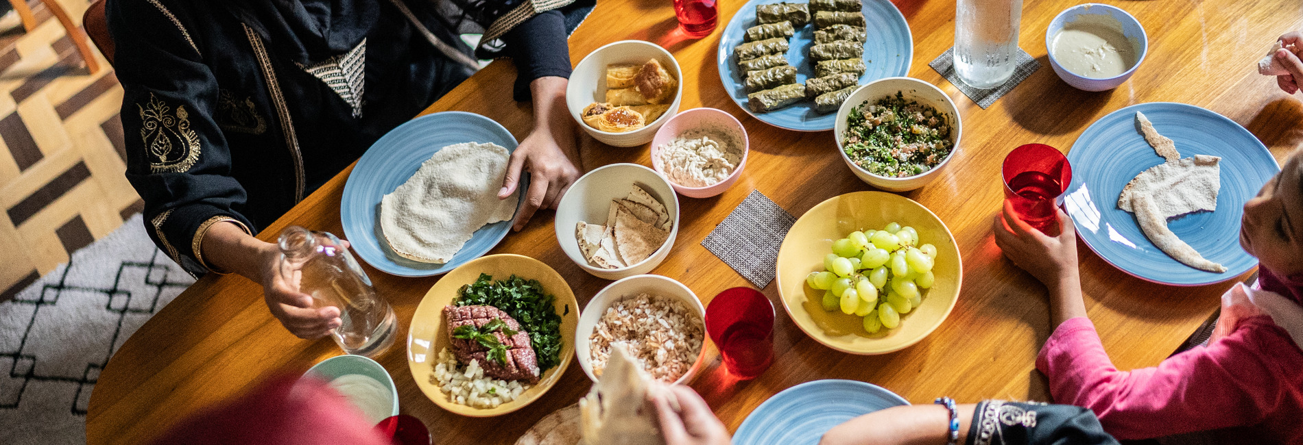 Food on a table