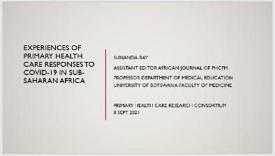 Experiences of primary health care responses to COVID-19 in sub-Saharan Africa