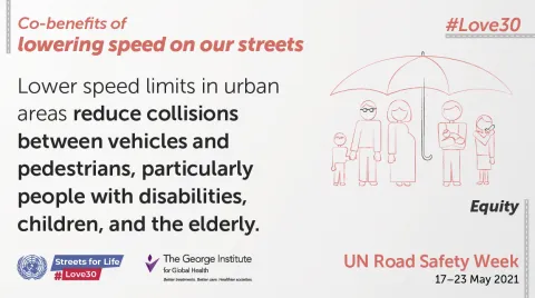 UN Global Road Safety week infographic on equity